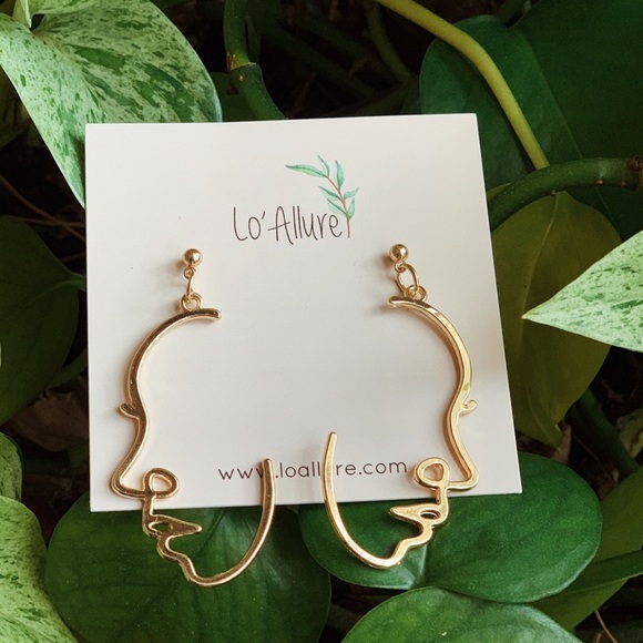 Anthropologie Jewelry - Self portrait artist earrings